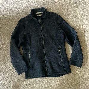 Women’s Ibex Charcoal Wool Coat - XL